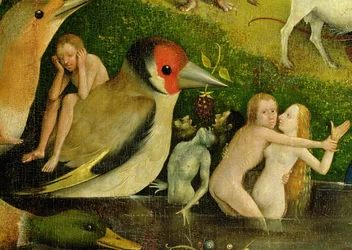 The Garden of Earthly Delights: Allegory of Luxury, central panel of triptych (detail)